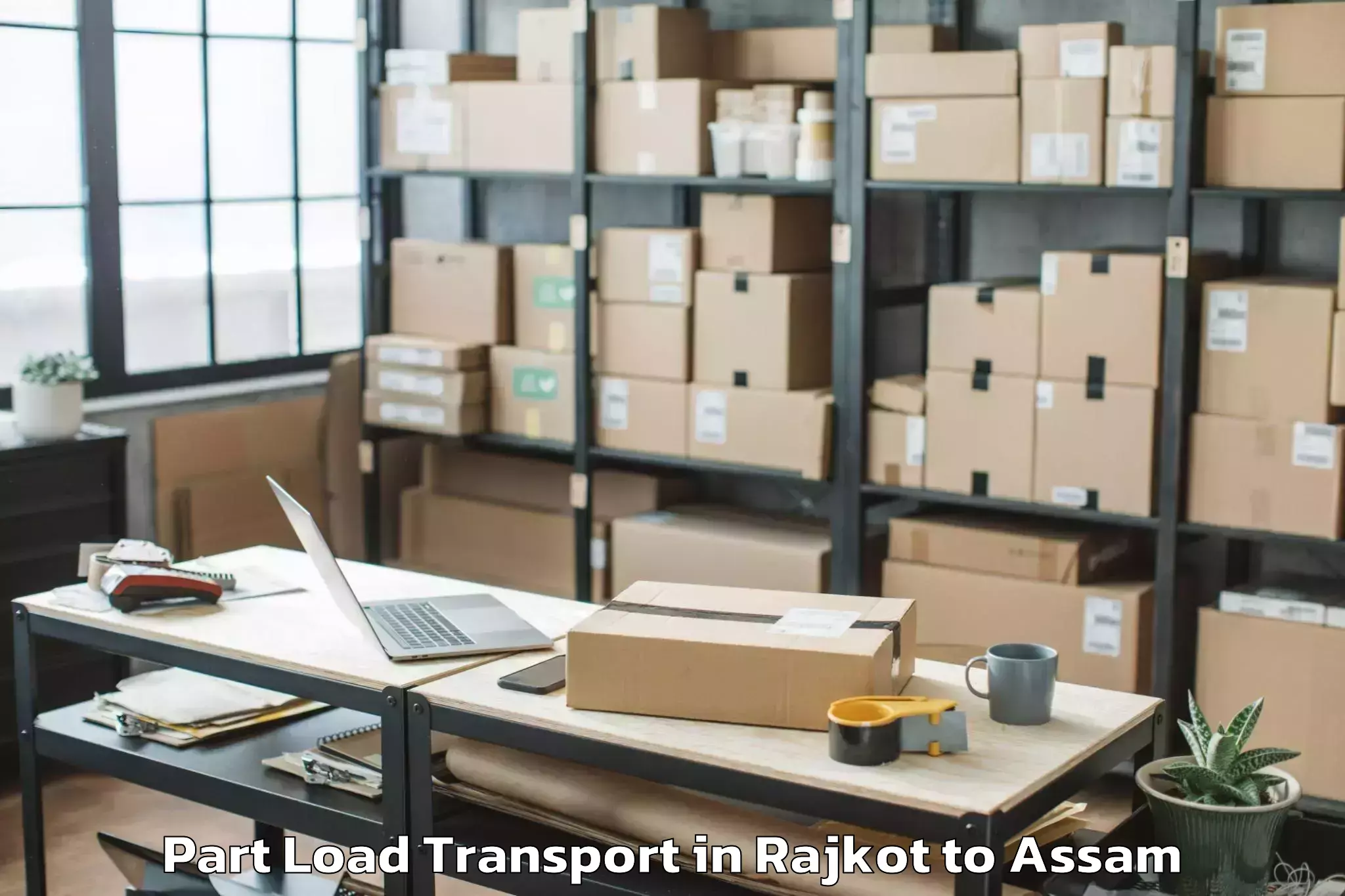 Reliable Rajkot to Gossaigaon Pt Part Load Transport